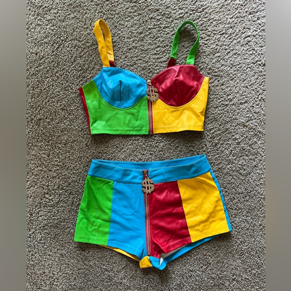 2 pc Vibrant Set💚🩵❤️💛